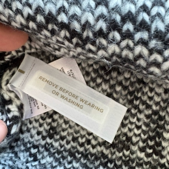 Ann Taylor Monochrome Cheetah Knit Mock Neck Sweater - Picture 7 of 8